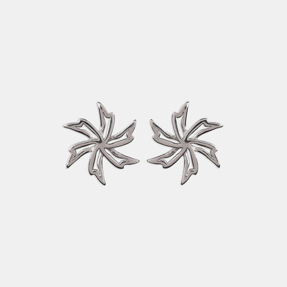 Elevate your style with these elegant silver star earrings on a pristine white background, a must-have accessory