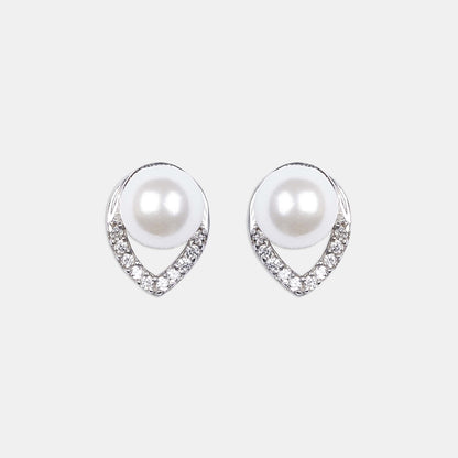 Pearl halo earrings