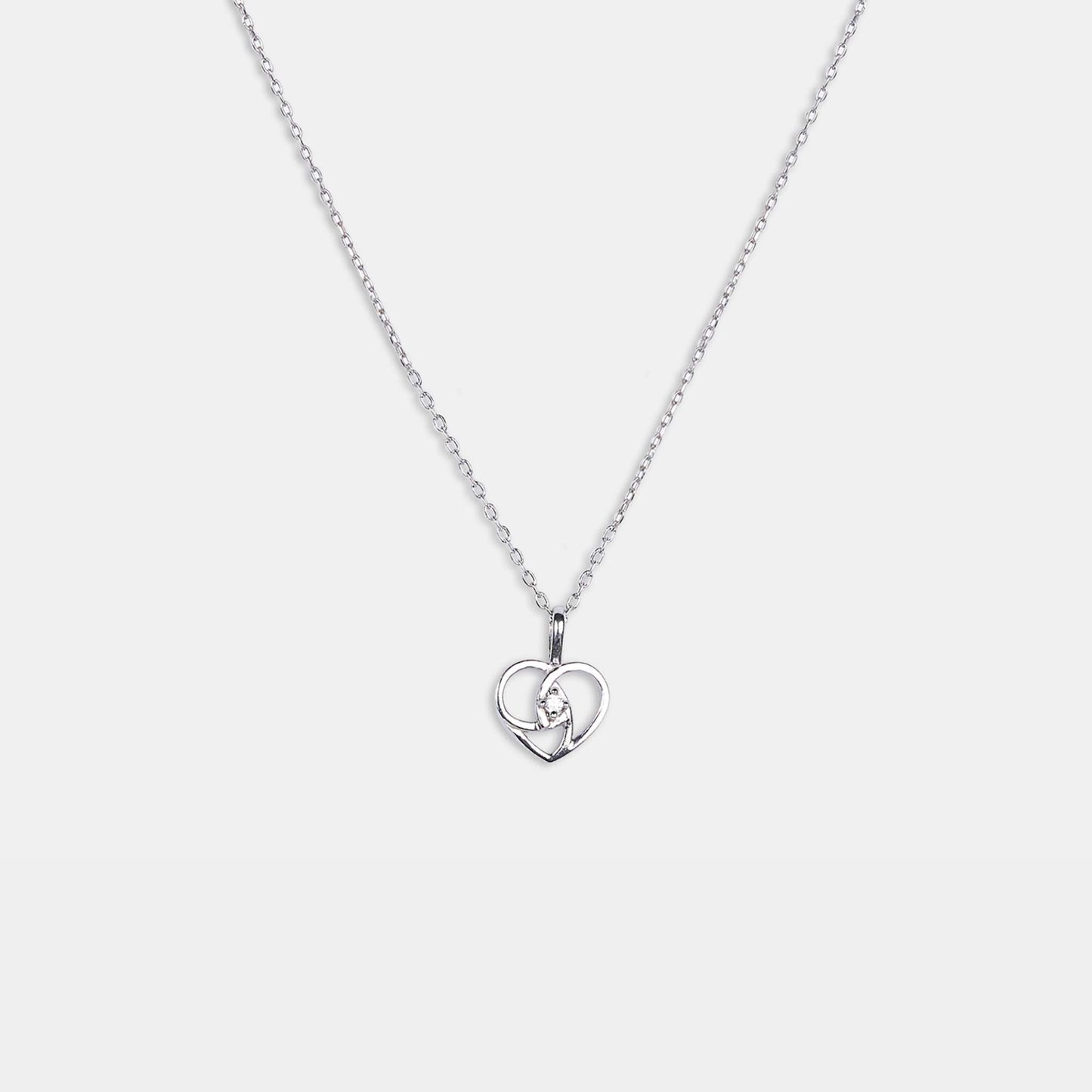 silver Love's Embrace Necklace