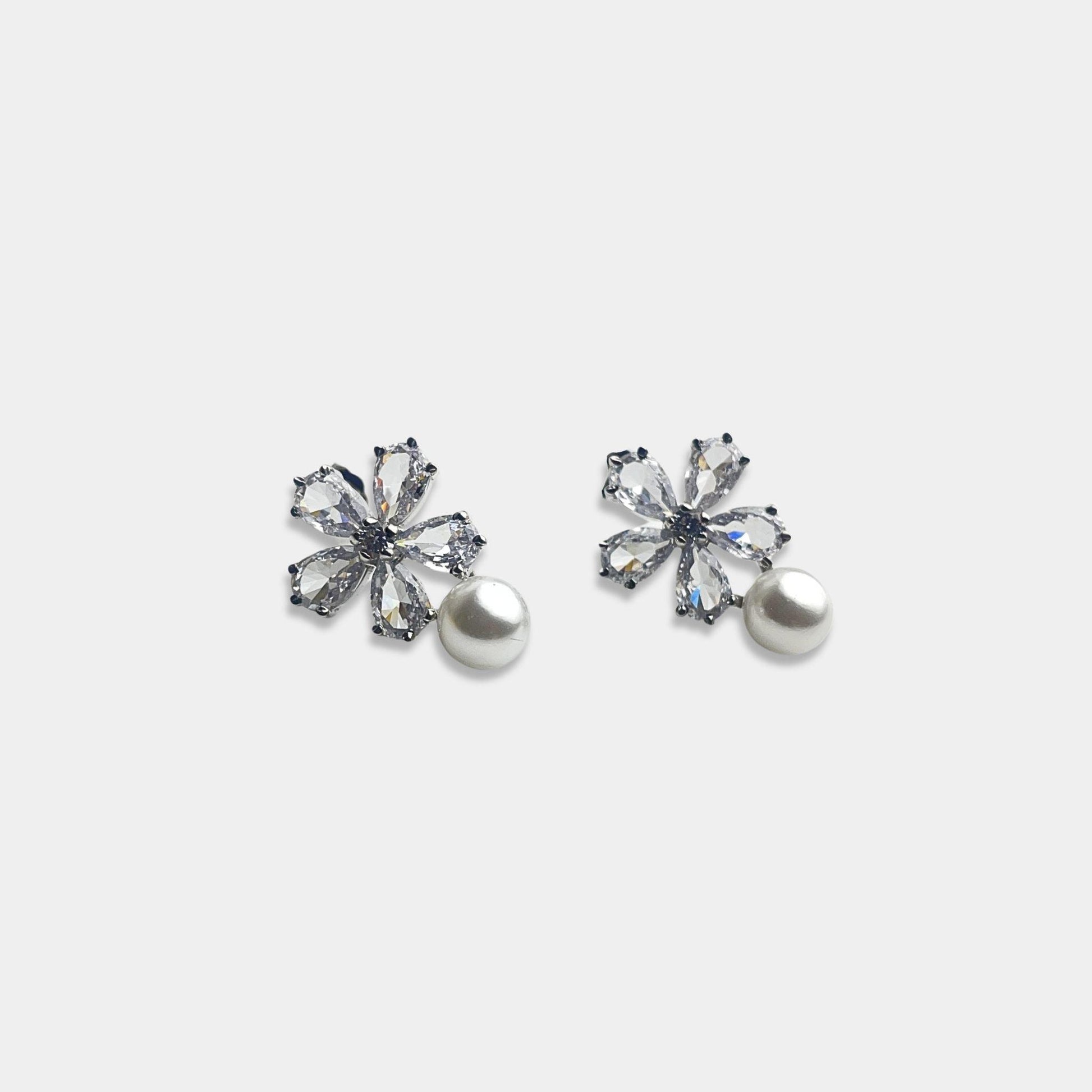 Elevate your style with our exquisite sterling silver Star Earrings inspired by the silver Nebula Floral.