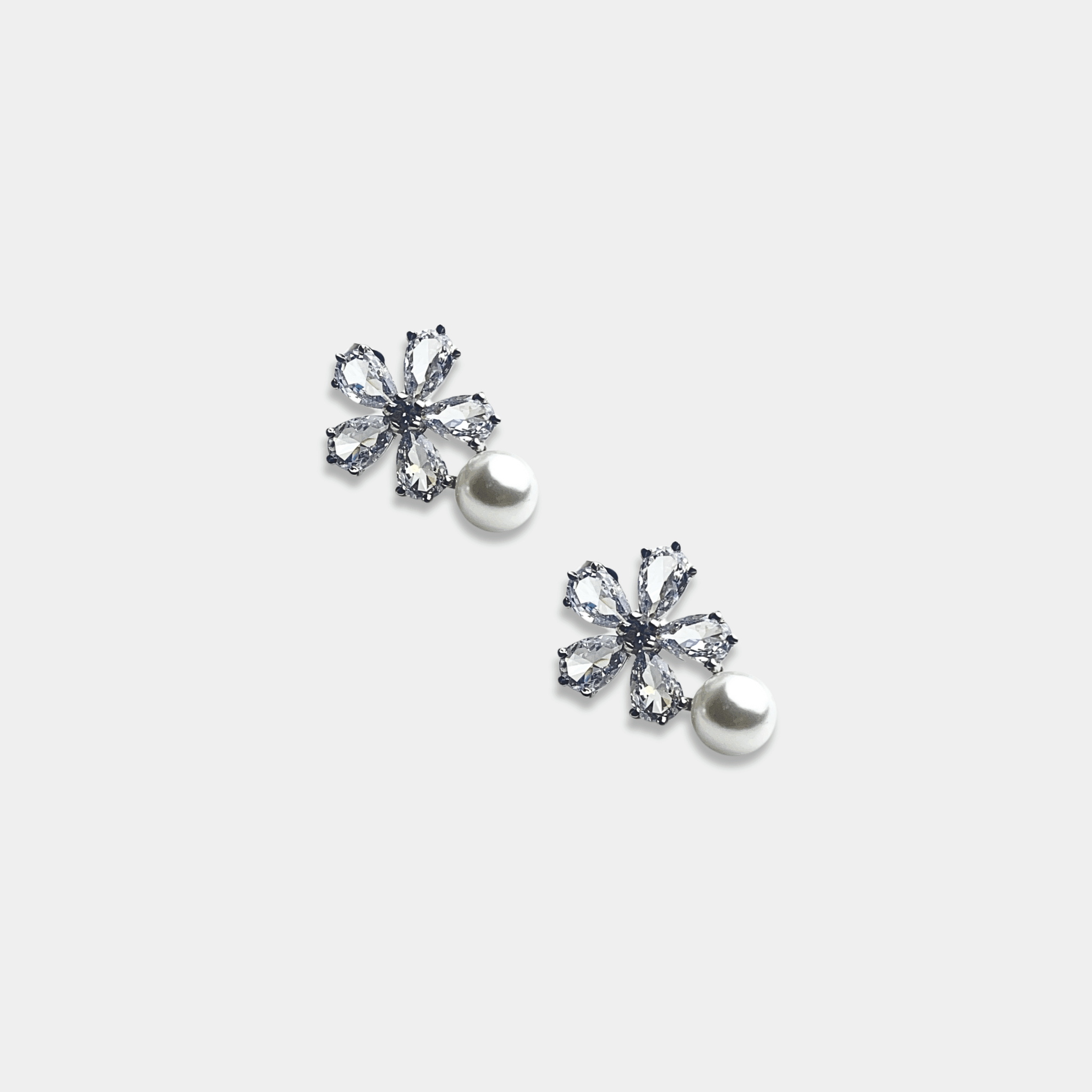 Elevate your style with our exquisite sterling silver Star Earrings inspired by the silver Nebula Floral.