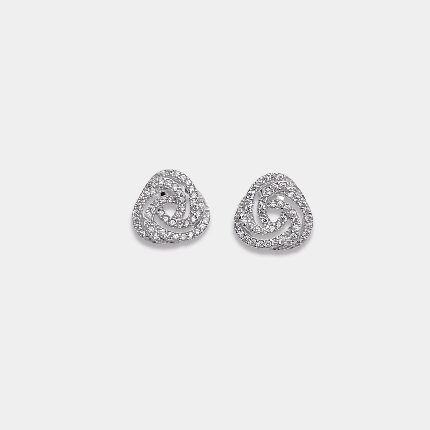 Elevate your style with these exquisite diamond stud earrings, beautifully set in sterling silver