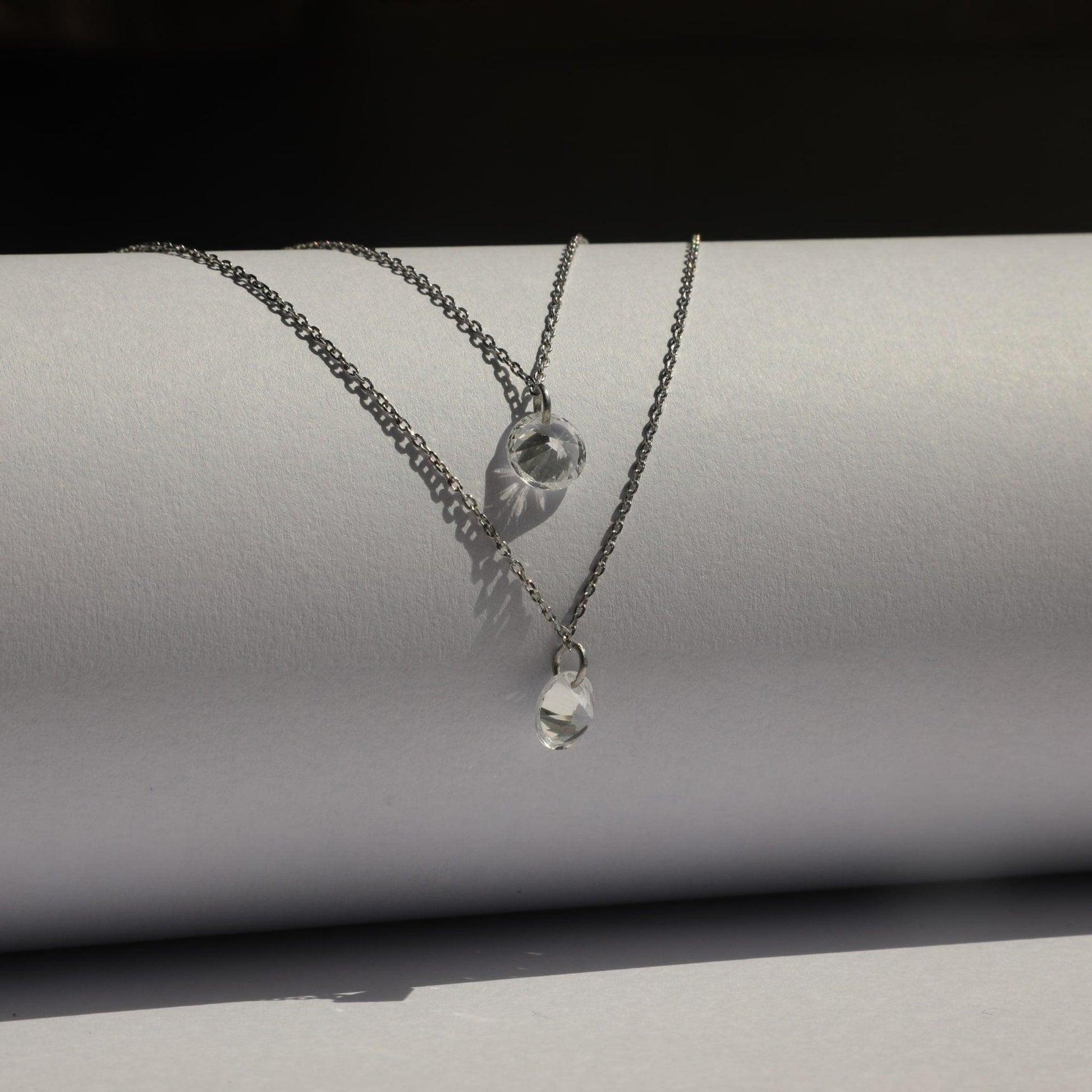 Elegant sterling silver necklace adorned with sparkling AAA cubic zirconia for a touch of timeless glamour